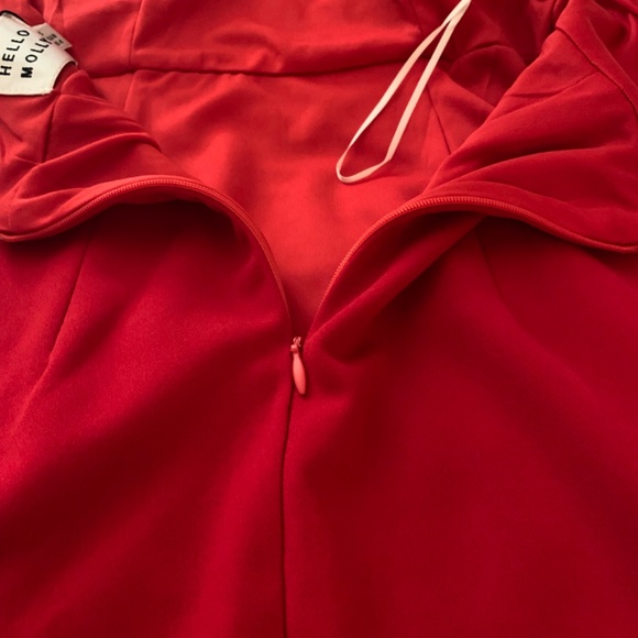 HELLO MOLLY SHOULD HAVE STAYED HOME DRESS RED SMALL - Picture 5 of 7